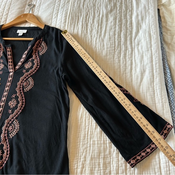 J. Jill Embroidered Bell Sleeve Top. Size Medium. - Picture 12 of 13
